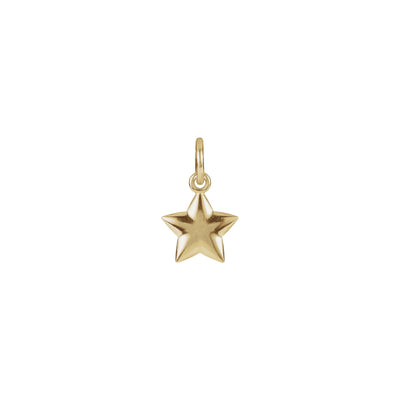 Puffed Star Pendant (14K) front - Lucky Diamond - New York