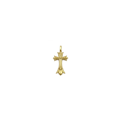 Fleur De Lis Cross Pendant (18K) front - Lucky Diamond - New York