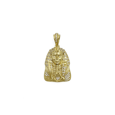 Icy Pharaoh King Tut Pendant (14K) front - Lucky Diamond - New York