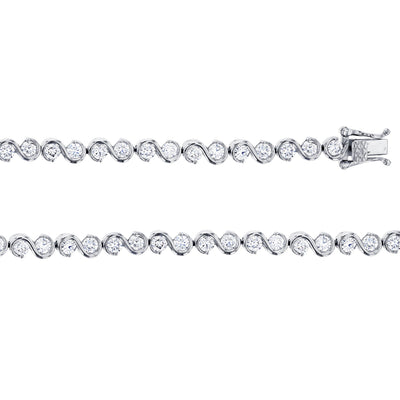 S-Link Tennis Bracelet (Silver) Lucky Diamond New York