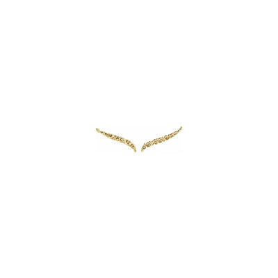 Scroll Wing Ear Climber Earrings yellow (10K) set - Lucky Diamond - New York