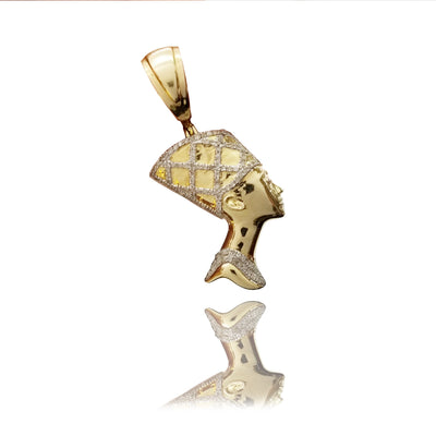 Diamond Nefertiti Two-Toned Gold Pendant (10K) -  Lucky Diamond - New York