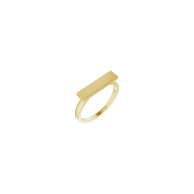 Bar Signet Ring yellow (14K) main - Lucky Diamond - New York