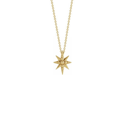 Beaded Starburst Necklace yellow (14K) front - Lucky Diamond - New York