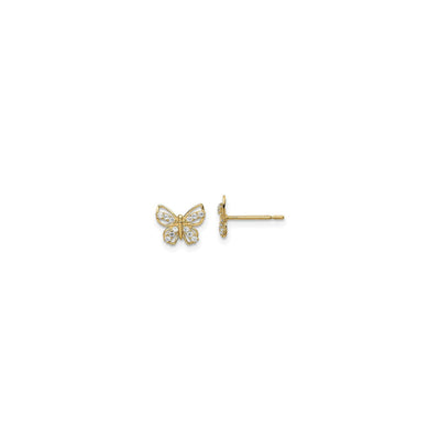 Bedazzled Butterfly Stud Earrings (14K) main - Lucky Diamond - New York