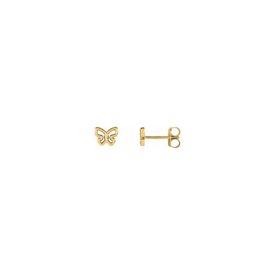 Butterfly Contour Stud Earrings yellow (14K) main - Lucky Diamond - New York