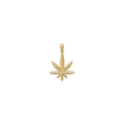 Cannabis Leaf Pendant (14K) front - Lucky Diamond - New York