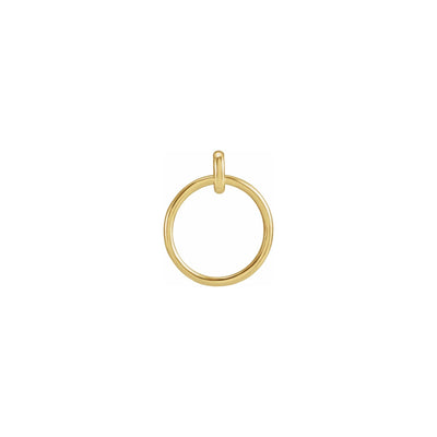 Circle Pendant yellow (14K) front - Lucky Diamond - New York