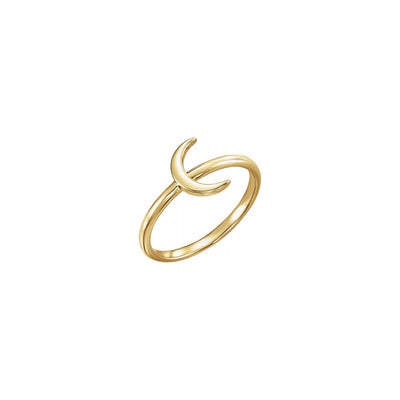 Crescent Moon Stackable Ring yellow (14K) main - Lucky Diamond - New York
