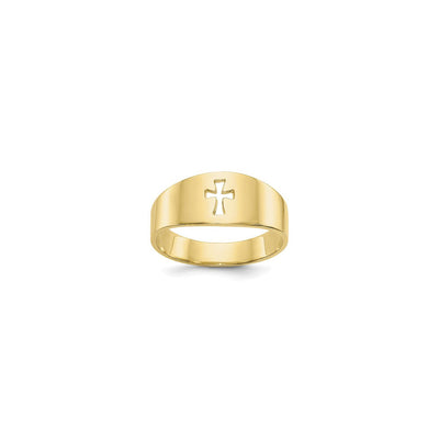 Cut-Out Cross Ring (14K) main - Lucky Diamond - New York