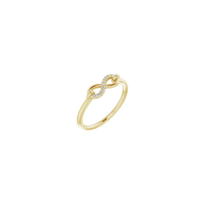 Diamond Semi-Accented Infinity Ring yellow (14K) main - Lucky Diamond - New York