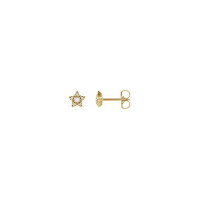 Diamond Star Stud Earrings yellow (14K) main - Lucky Diamond - New York