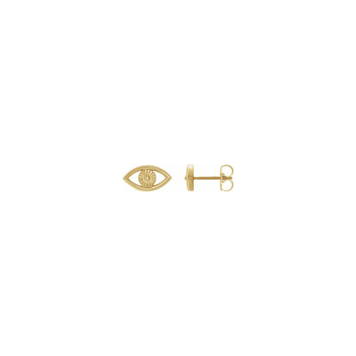 Evil Eye Contour Stud Earrings yellow (14K) main - Lucky Diamond - New York
