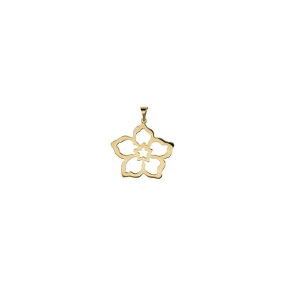 Forget Me Not Flower Contour Pendant yellow (14K) front - Lucky Diamond - New York