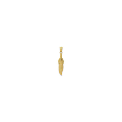 Golden Feather Pendant (14K) front - Lucky Diamond - New York