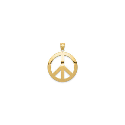 Golden Peace Symbol Pendant (14K) front - Lucky Diamond - New York