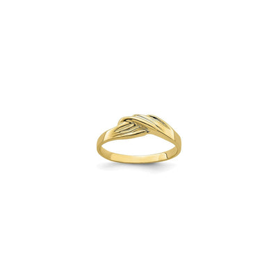 Grooved Freeform Ring (14K) front - Lucky Diamond - New York