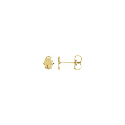 Hamsa Stud Earrings yellow (14K) main - Lucky Diamond - New York