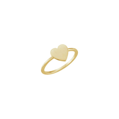 Heart Stackable Signet Ring yellow (14K) main - Lucky Diamond - New York