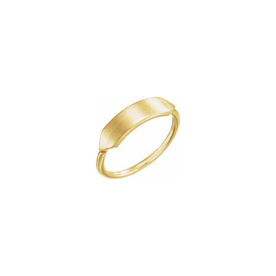 Horizontal Bar Signet Ring yellow (14K) main - Lucky Diamond - New York