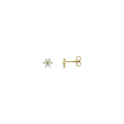 Icy Flower Stud Earrings (14K) main - Lucky Diamond - New York