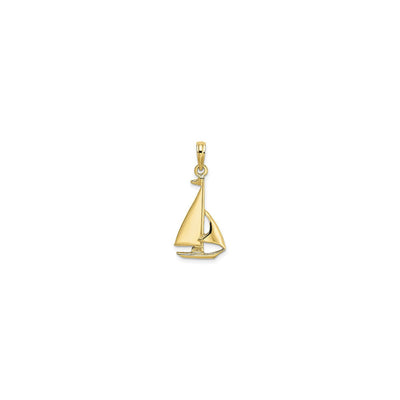 Mini Sailboat Pendant (14K) front - Lucky Diamond - New York