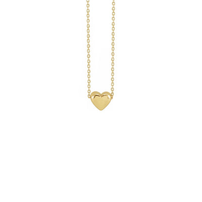 Puffy Heart Necklace yellow (14K) front - Lucky Diamond - New York