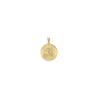 Saint Michael Satin Medal (14K) front - Lucky Diamond - New York