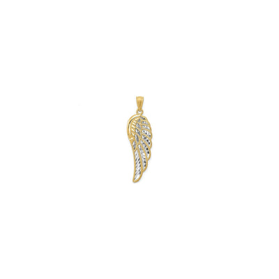 Silver Feathers Angel Wing Pendant (14K) front - Lucky Diamond - New York