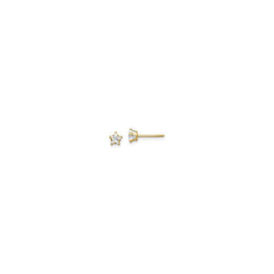 Star Gemstone Stud Earrings (14K) front - Lucky Diamond - New York