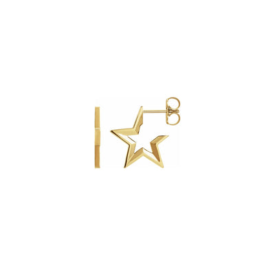 Star Hoop Earrings yellow (14K) main - Lucky Diamond - New York