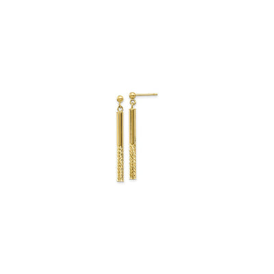 Twinkling Cylinder Dangle Post Earrings yellow (14K) main - Lucky Diamond - New York