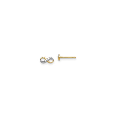 Two-Toned Infinity Stud Earrings (14K) main - Lucky Diamond - New York
