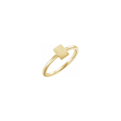 Vertical Rectangle Stackable Signet Ring yellow (14K) main - Lucky Diamond - New York
