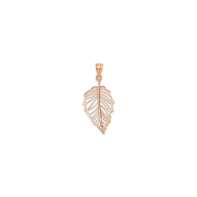 Leaf Cut-Out Pendant (14K) front - Lucky Diamond - New York