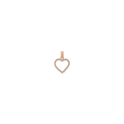 Rope Heart Contour Pendant (14K) front - Lucky Diamond - New York