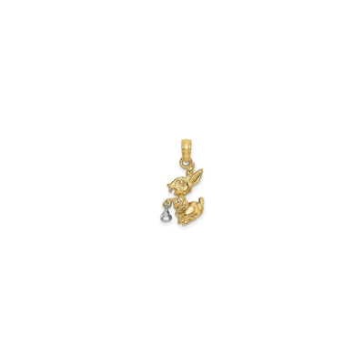 Bunny with Bell Pendant (14K) front - Lucky Diamond - New York