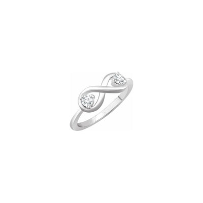 Double Diamond Infinity Ring (14K) main - Lucky Diamond - New York