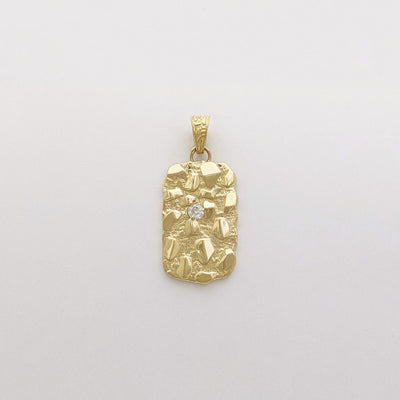 "Diamond in the Rough" Gold Nugget Pendant (14K) main - Lucky Diamond - New York