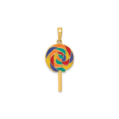 3D Colorful Lollipop Pendant (14K) front - Lucky Diamond - New York
