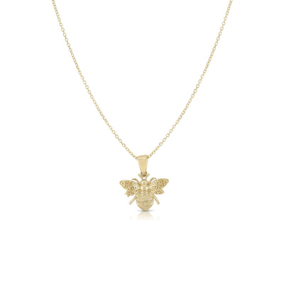 3D Glossy Bumblebee Necklace (14K) main - Lucky Diamond - New York