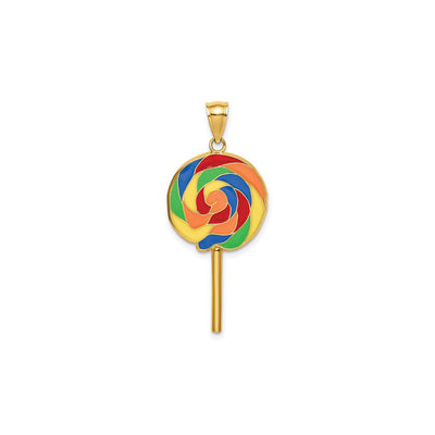 3D Multicolor Lollipop Pendant (14K) front - Lucky Diamond - New York