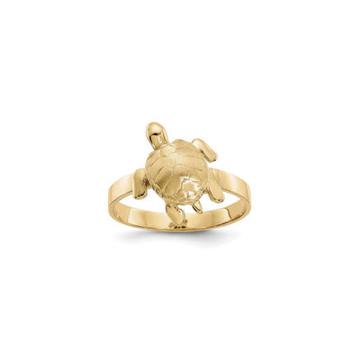 3D Textured Sea Turtle Ring (14K) main - Lucky Diamond - New York