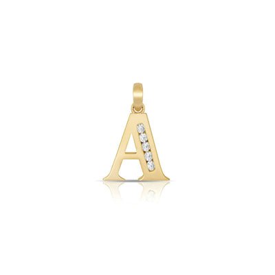 A Icy Initial Letter Pendant (14K) main - Lucky Diamond - New York