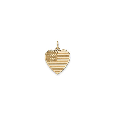 American Flag Heart Pendant (14K) front - Lucky Diamond - New York