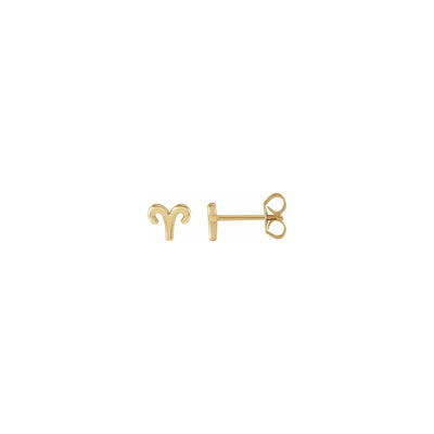 Aries Zodiac Sign Stud Earrings (14K) main - Lucky Diamond - New York
