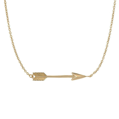 Arrow Horizontal Necklace (14K) main - Lucky Diamond - New York