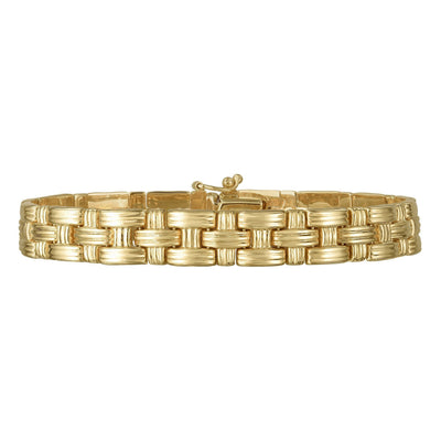 Basketweave Bracelet (14K) Lucky Diamond - New York