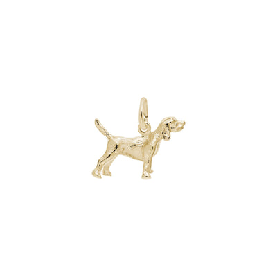 Beagle Dog Charm yellow (14K) main - Lucky Diamond - New York
