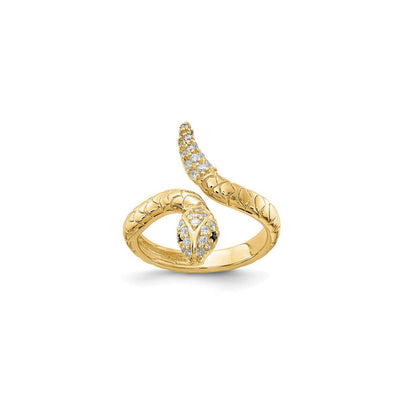 Bejeweled Rattlesnake Ring (Silver) main - Lucky Diamond - New York